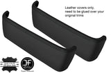 BLACK STITCH 2X FRONT DOOR POCKET LEATHER COVERS FITS BMW 3 SERIES E21 1975-84