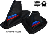 TRI STRIPES BLUE STITCH GEAR & HANDBRAKE GAITER FITS BMW 1 SERIES F20 F21 10-16