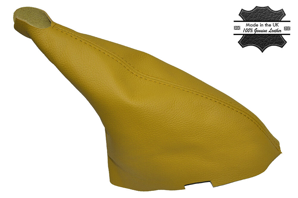 YELLOW LEATHER SKIN HANDBRAKE GAITER FITS MG ZR MGZR 2003-2005 CUSTOM NEW