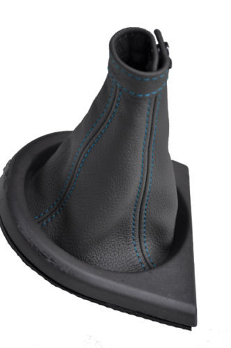 FITS FIAT MULTIPLA 99-04 GEAR GAITER GREY LEATHER blue st CUSTOM NEW MADE IN UK