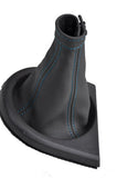 FITS FIAT MULTIPLA 99-04 GEAR GAITER GREY LEATHER blue st CUSTOM NEW MADE IN UK