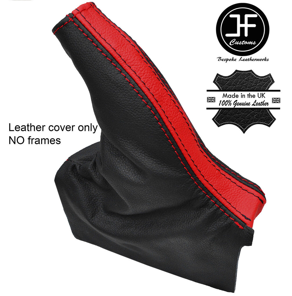 BLACK & RED TOP GRAIN REAL LEATHER HANDBRAKE GAITER FOR LEXUS IS200 MK1 98-05