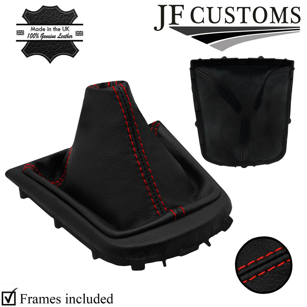 RED STITCH LEATHER GEAR + SURROUND COVERS + FRAMES FOR VAUXHALL ANTARA 11-15