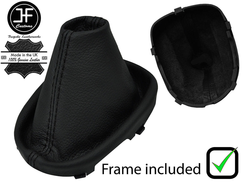 BLACK STITCH REAL LEATHER GEAR GAITER + PLASTIC FRAME FITS MG MG3 2011-2018