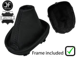 BLACK STITCH REAL LEATHER GEAR GAITER + PLASTIC FRAME FITS MG MG3 2011-2018