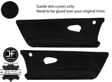 BLACK STITCH 2X DOOR CARD TRIM SUEDE COVERS FOR SMART ROADSTER 452 03-05 JF1
