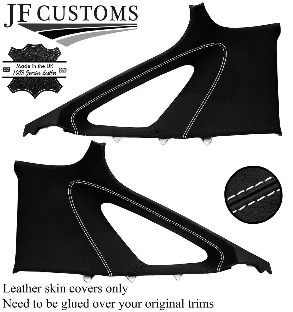 WHITE STITCH LEATHER REAR QUARTER PANEL COVERS FITS MITSUBISHI GTO 3000 GT