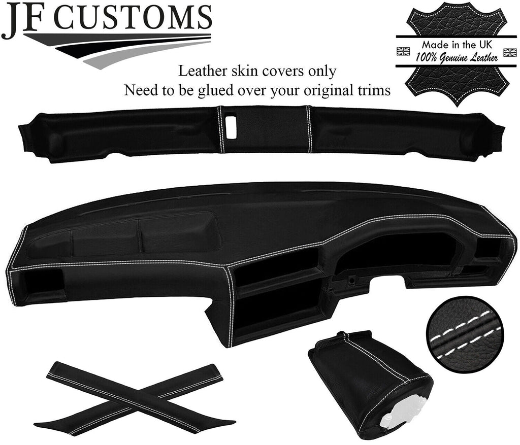 WHITE STITCH LEATHER COVERS FOR BMW 3 E30 CONVERTIBLE  FRONT UPHOLSTERY KIT