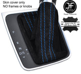 BLUE STITCH SUEDE DSG AUTOMATIC GEAR GAITER FITS VW GOLF MK7 VII 2013-2017