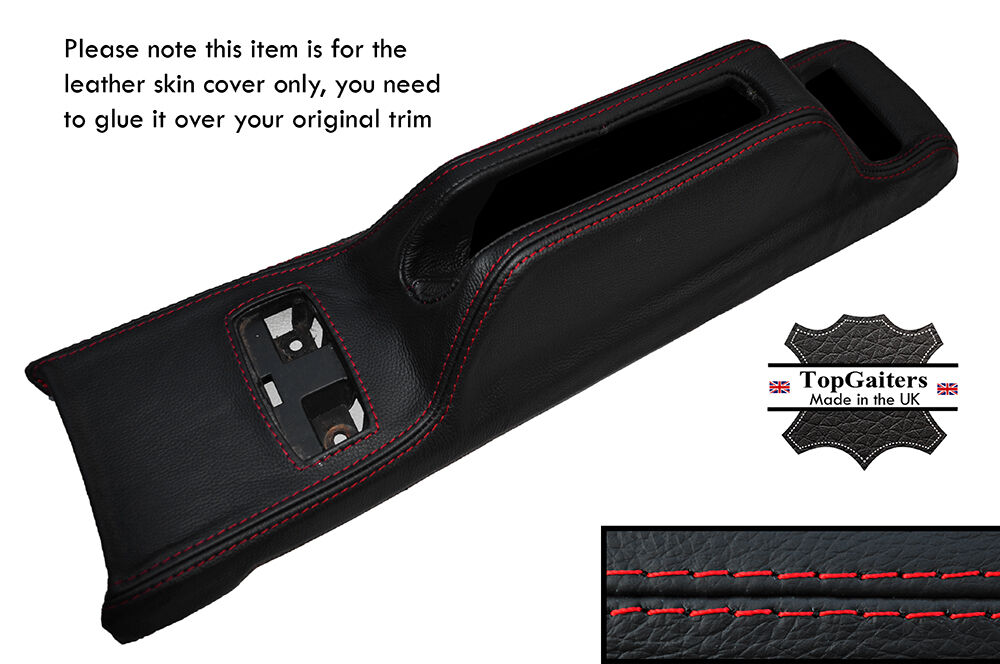RED STITCH CENTRE CONSOLE HANDBRAKE TRIM SKIN COVER FITS HONDA CRX 89-91