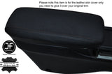 BLACK STITCH ARMREST LID LEATHER COVER FITS HONDA CIVIC & TYPE R MK8 2006-2012