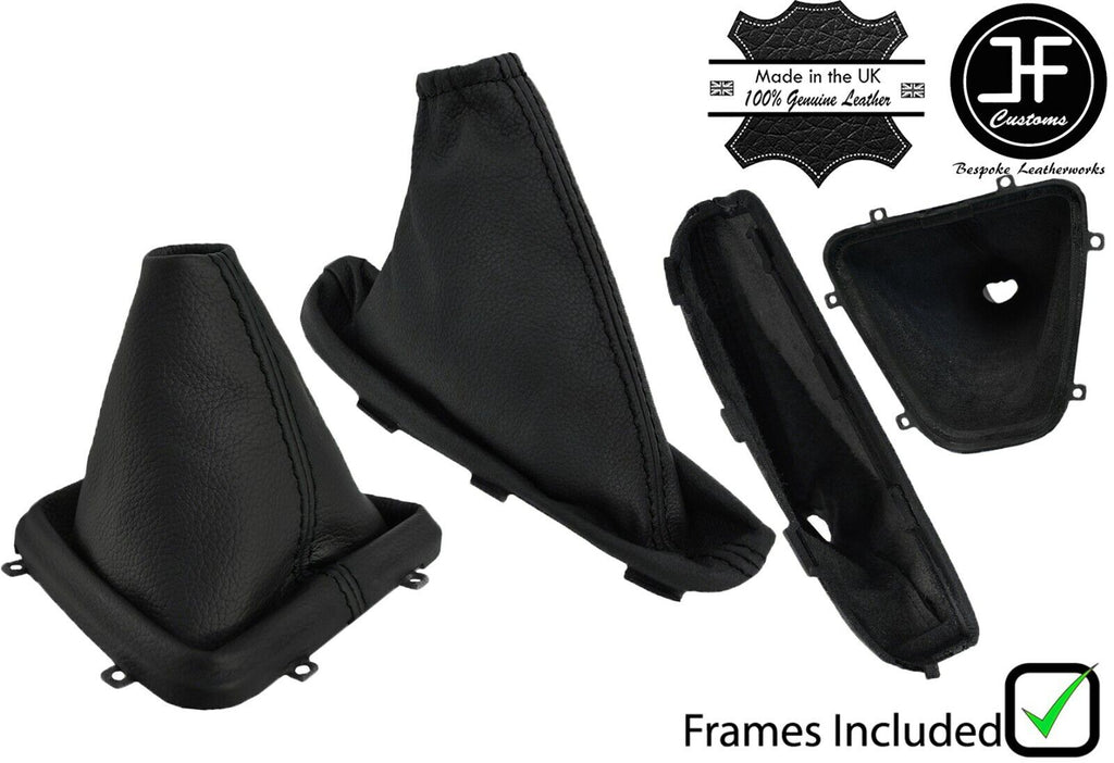 BLACK STITCH LEATHER GEAR + HANDBRAKE GAITER +FRAMES FOR FREELANDER 2 LR2 06-14