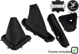BLACK STITCH LEATHER GEAR + HANDBRAKE GAITER +FRAMES FOR FREELANDER 2 LR2 06-14