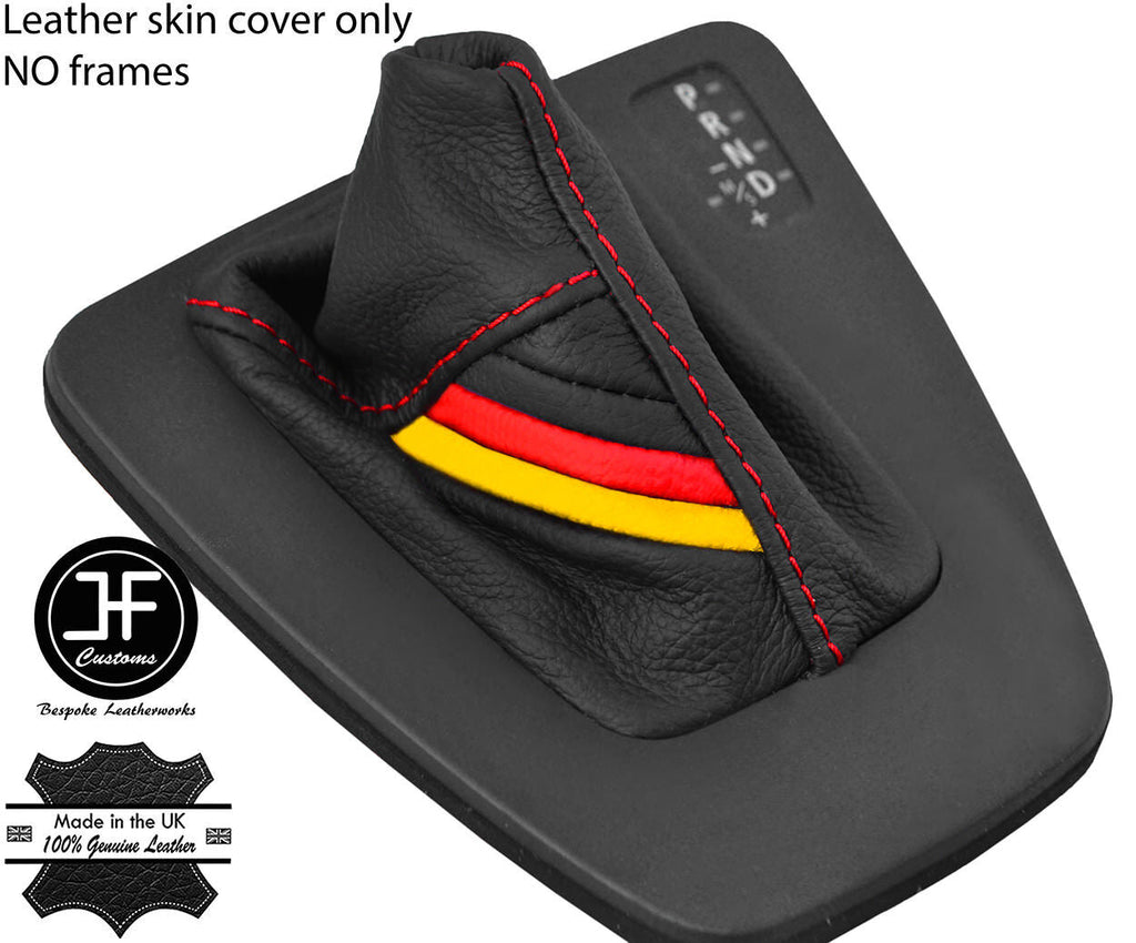RED STITCH GERMAN TOP GRAIN LTHR AUTOMATIC GEAR GAITER FOR BMW E90 E91 E92
