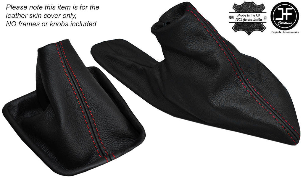 RED STITCHING FITS BMW E36 E46 1991-2005 GEAR+HANDBRAKE GAITER LEATHER