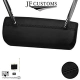 BLACK STITCH 2X HEADREST LEATHER COVERS FITS LAND ROVER DEFENDER 07-14