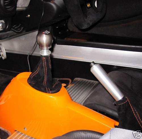 FITS LOTUS ELISE BLACK SUEDE GEAR HANDBRAK GAITER ORANGE ST CUSTOM NEW
