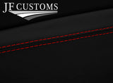 RED STITCHING LEATHER 2X FRONT DOOR TRIM COVERS FITS FIAT 124 SPIDER 16-20
