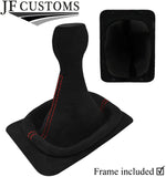 RED STITCH LUXE SUEDE GEAR GAITER WITH BASE FRAME FOR PORSCHE 924 944 80-85