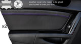 PURPLE STITCH 2X FRONT DOOR CARD TRIM LEATHER COVERS FOR MAZDA RX8 03-12 STYLE 2