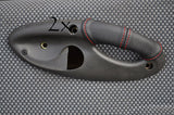 FITS FIAT PUNTO MK2 99-03 red stitch 2X LEATHER DOOR HANDLE COVERS CUSTOM NEW