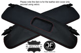 RED STITCHING 2X SUN VISORS LEATHER COVERS FITS BMW Z4 E85 CONVERTIBLE 03-09