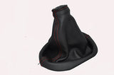 red stitch FITS TOYOTA YARIS 09+ LEATHER  GEAR GAITER CUSTOM NEW MADE IN UK