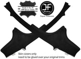 BLACK STITCH 2X TOP SIDE PILLAR TRIM SUEDE COVER FITS SMART FORTWO 451 07-14