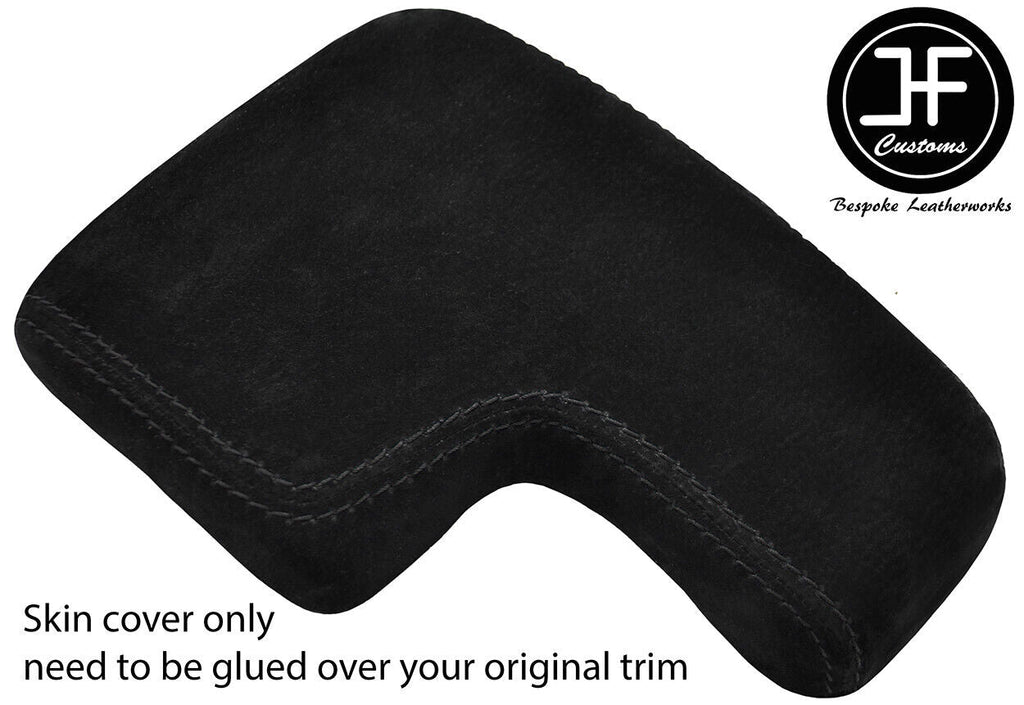 BLACK STITCHING SUEDE ARMREST LID COVER FITS ALFA ROMEO 159 2005-2011 CUSTOM NEW