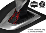 RED CROSS STITCH NAPPA LEATHER AUTOMATIC GEAR GAITER FOR BMW 2 F22 F23 13-19