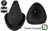 BLACK STITCHING LEATHER GEAR GAITER WITH PLASTIC FRAME FOR CITROEN C5 2001-2007