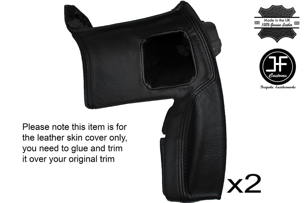 BLACK STICH 2X SILL POCKET SKIN COVERS FITS VAUXHALL OPEL VX220 SPEEDSTER 00-05