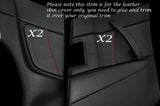RED STITCHING 4X REAR DOOR CARD LEATHER SKIN COVERS FITS MAZDA RX8 03-12