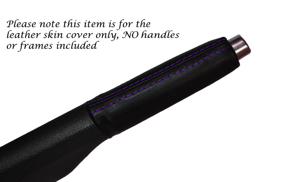PURPLE STITCH HANDBRAKE HANDLE LEATHER COVER FITS VW GOLF MK5 MK6 JETTA  04-13