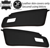 BROWN STITCHING 2X SUN VISORS LEATHER COVERS FITS HONDA S2000 1999-2009 STYLE 2