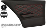 RED DIAMOND STITCH 2X FULL REAR DOOR CARDS LEATHER COVERS FITS BMW E30 SALOON