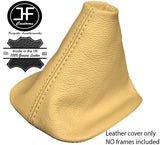 CREAM REAL LEATHER FITS VW GOLF Mk4 1998-2003 5 & 6 SPEED GEAR STICK GAITOR