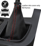 RED STITCH TOP GRAIN REAL LEATHER MANUAL GEAR GAITER FOR KIA SEDONA 2007-2011