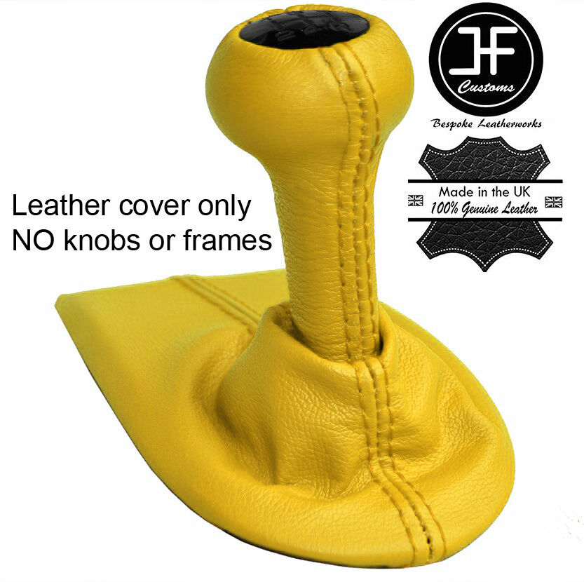 YELLOW REAL LEATHER MANUAL GEAR GAITER FITS PORSCHE 986 BOXSTER 1996-2004
