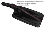 RED STITCHING LEATHER SKIN HANDBRAKE GAITER FITS VW PASSAT B1 1973-1981