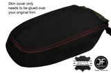 RED STITCH REAL SUEDE ARMREST COVER FITS FORD FOCUS MK3 2008-2011 CUSTOM NEW