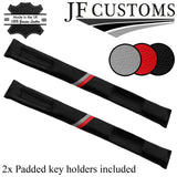 SPORT STRIPE LEATHER 2X CAR KEY HOLDER PROTECTOR FITS AUDI A4 B8 2008-2015