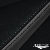 BLACK & GREY CENTER CONSOLE ARMREST LID LEATHER COVER FITS HUMMER H2 03-07