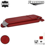 D RED CROSS STITCH LEATHER 2X SUN VISOR SET COVER FOR PORSCHE CAYENNE 955 03-10