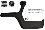 BLACK STITCH 2X DOOR HANDLE ARMREST & POCKET LEATHER COVERS FOR BMW E30 SALOON