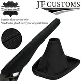 D GREY STITCH ITALIAN LEATHER GEAR HANDBRAKE GAITERS FOR VW CADDY 2016-2019