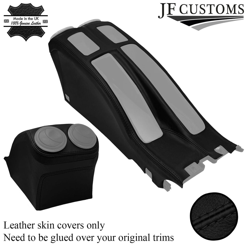BLACK STITCH CENTRE CONSOLE TRIM LEATHER COVER FITS ALFA ROMEO 156 98-03