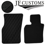 GREY DIAMOND STITCH VINYL 4X TAILORED FLOOR CARPETS FOR BMW MINI F56 13-21 JF1