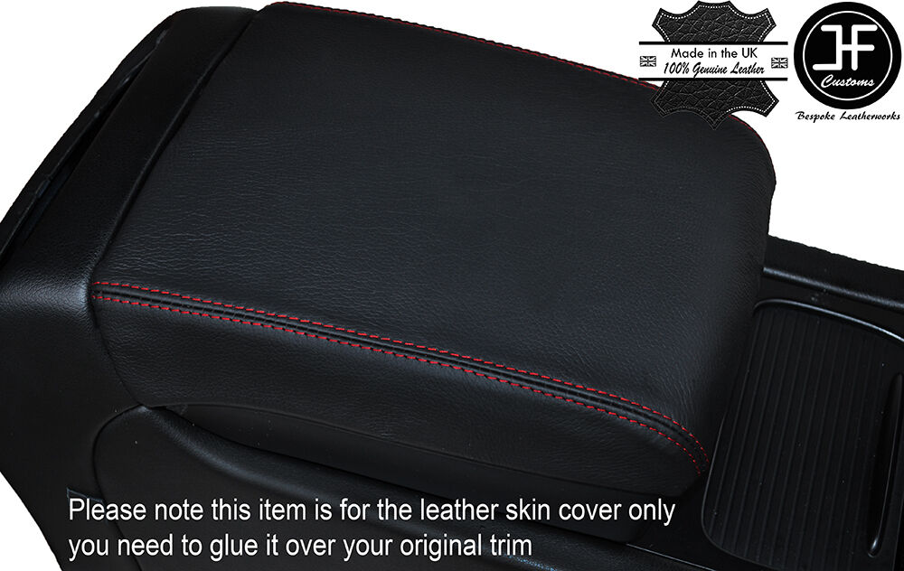 RED STITCHING ARMREST LID LEATHER COVER FITS PORSCHE CAYENNE 955 2002-2010