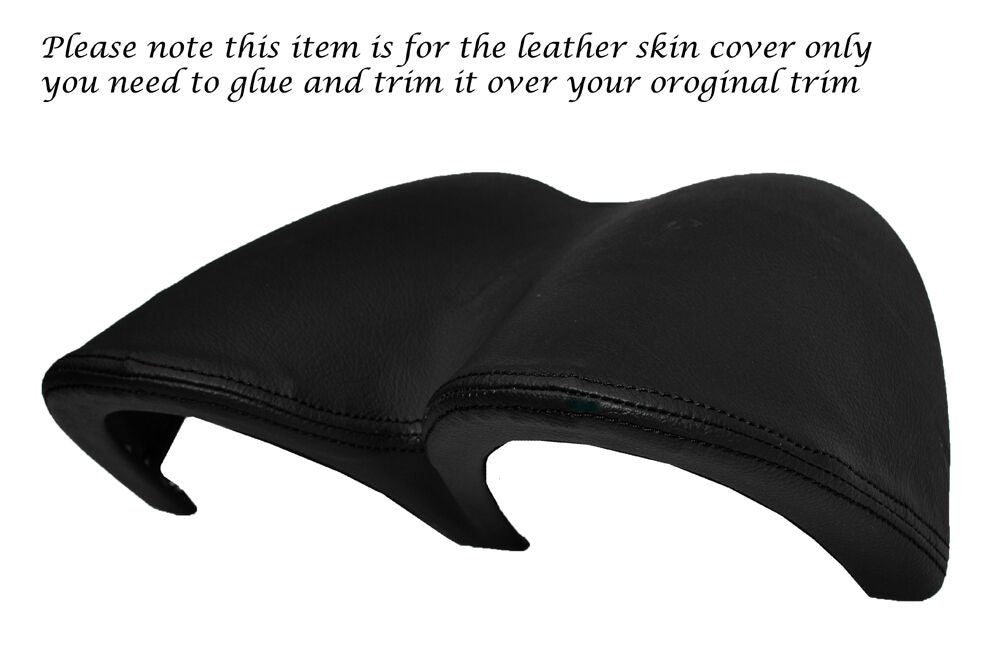 BLACK STITCH SPEEDO HOOD SURROUND LEATHER SKIN COVER FITS VW LUPO 1998-2005